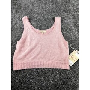Hazel Moon pink sleeveless crop‎ large NEW